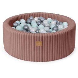 MeowBaby Piscina de bolas para bebé en pana 200 bolas