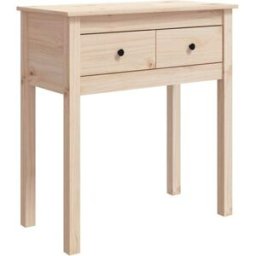 Maison Chic Mesa consola,mesa de entrada madera maciza de pino marrón 70x35x75 cm