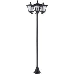 Outsunny Farol de jardín 51.5x47x182.5 cm negro