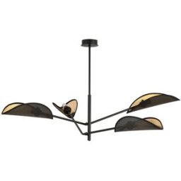 Wonderlamp Lámpara colgante con estructura orientable y 4 pantallas de tela