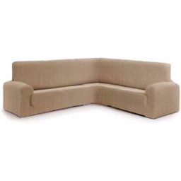 Eysa Funda de sofá rinconera 3+2 bielástica beige 450 - 600 cm