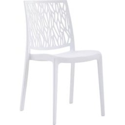 Fuori Conjunto de 4 sillas de resina para interior o exterior blancas