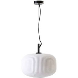 ELS BANYS Lámpara colgante Isla cristal blanco mate E27 Ø35 cm