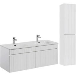 Petits meubles Conjunto mueble doble lavabo tableros laminados blanco