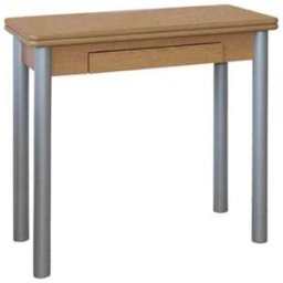 Pondecor Mesa extensible tipo libro color roble. 80×40/80×76 cm