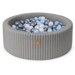 MeowBaby Piscina de bolas para bebé en pana 200 bolas