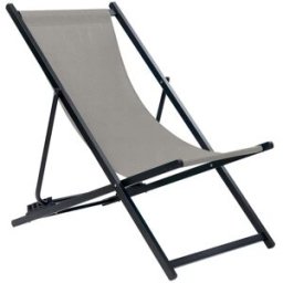 Beliani Hamaca plegable metal gris