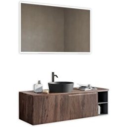 AQA DESIGN Mueble de baño 5 piezas en mdf roble rio