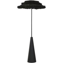 NIYLO Lámpara de pie en acero negro 80x80x171 cm