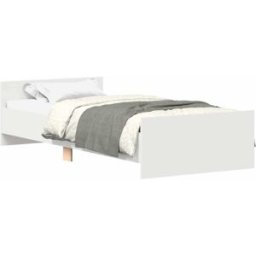 Maison Chic Cama individual madera de ingeniería blanco 75x190 cm