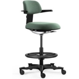hjh OFFICE Silla de trabajo tela verde