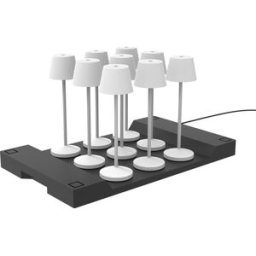 LUMISKY Juego de 9 lámparas de mesa con base blanco h25cm