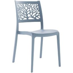 Fuori Conjunto de 6 sillas de resina para interior o exterior azul cemento