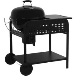 sweeek Barbacoa redonda de carbón de acero esmaltado con carrito, ø53cm ,
