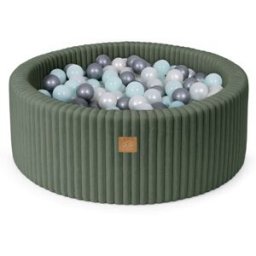 MeowBaby Piscina de bolas para bebé en pana 200 bolas