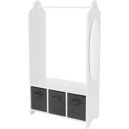 ECD Germany Perchero infantil con estante, 63x30x115 cm, blanco