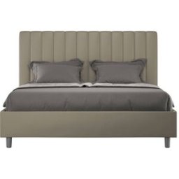 Ityhome Canapé abatible 160x200 cuero sintético capuchino