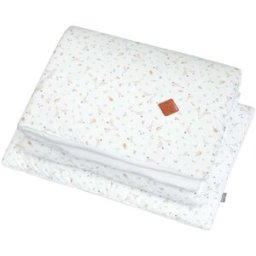 Sevira Kids Edredón y almohada infantil reversible de gasa de algodón beige