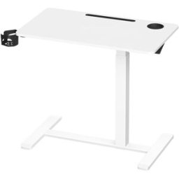 VASAGLE Escritorio con ruedas altura ajustable tablero 80x45 cm color blanco