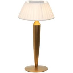 Lámpara de mesa led recargable inalámbrica zafferano en bronce