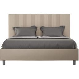 Ityhome Canapé abatible 160x190 cuero sintético gris paloma