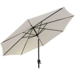 NIYLO Sombrilla de acero color blanco 265x265x250 cm
