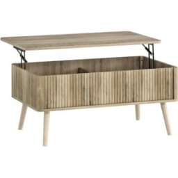 Homcom Mesa de centro 91x56x43 cm roble
