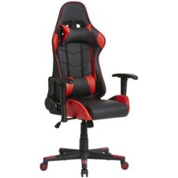HOMN Sillón de oficina profesional rojo, inclinación y altura regulable