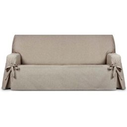 Eysa Funda de sofá hidrófugo 3 plazas con lazos lino 170-230 cm