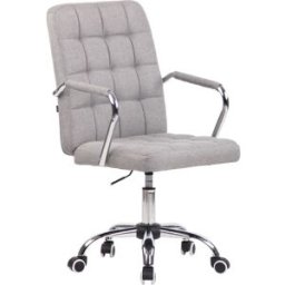 CLP Silla de oficina giratoria regulable en tela gris