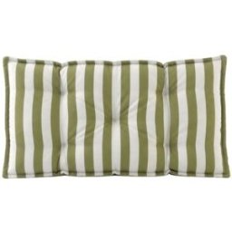Ornami Colchón de suelo exterior a rayas verde y blanco 110x70cm