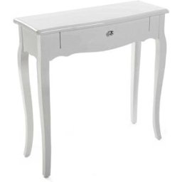 Versa Home Consola recibidor con cajón en madera aglomerada blanco