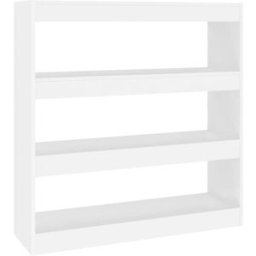 Maison Chic Estantería de libros/divisor de espacios madera blanco 100x30x103 cm