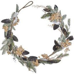 Beliani Guirnalda verde negro plateado dorado 150 cm