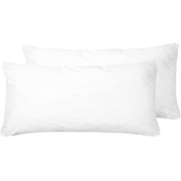 Beliani Conjunto de 2 almohadas alta 40 x 80 cm microfibra blanco