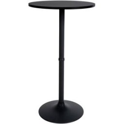 CLP Mesa alta redonda para 4 personas en madera negro/negro