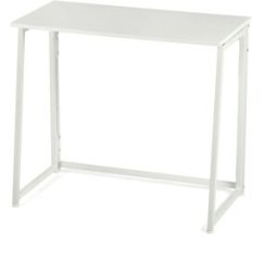 Meubles Cosy Escritorio plegable con ruedas, mesa de oficina blanca
