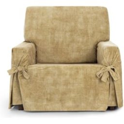 Eysa Funda sillón antimanchas con lazos mostaza 80 - 120cm