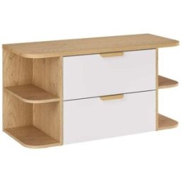 Petits meubles Neceser mate 100cm nicho redondo paneles laminados blanco