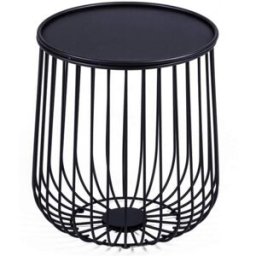 Nest dream Mesa auxiliar redonda en acero apta para exteriores, negro