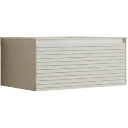 Decowood Mueble de baño de madera contrachapada en color blanco de 79cm