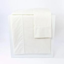 Casa da Laura Sábanas 100% algodón 400 hilos vibo beige cama 135/140 1 almohada 45