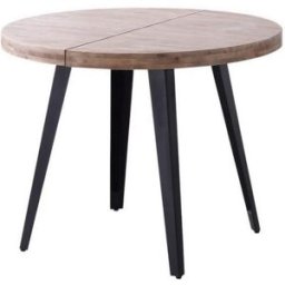 Mathi Design Mesa redonda extensible matika de roble natural