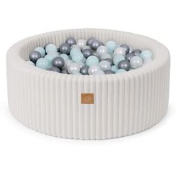 MeowBaby Piscina de bolas para bebé en pana 200 bolas