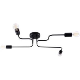 Sollux Lighting Lámpara de techo negro acero alt. 16
