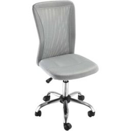 Maison Chic Silla de oficina de poliéster gris de 43x58x100 cm.