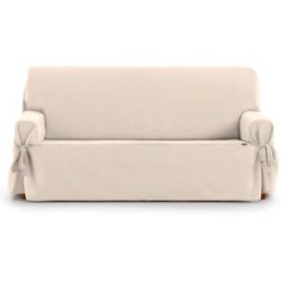 Eysa Funda de sofá 2 plazas con lazos beige 140 - 180 cm