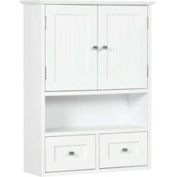 Kleankin Armario de pared 50.8x17.8x66 cm blanco