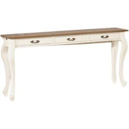 Robin des Bois Consola de 3 cajones con tablero de roble blanca