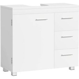 VASAGLE Mueble de lavabo de 30 x 70 x 64 cm de color blanco nube